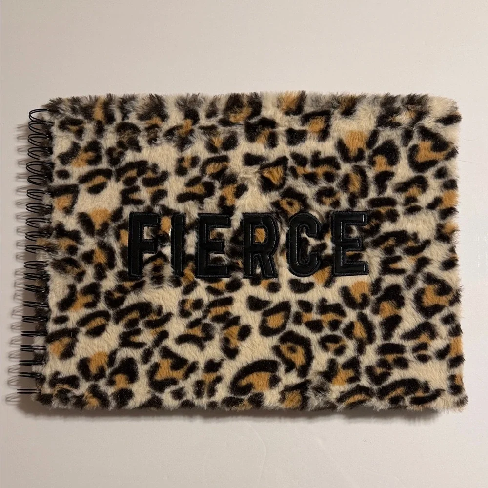 Fierce. Leopard Print Furry Notebook/Journal 11”x 15.5”